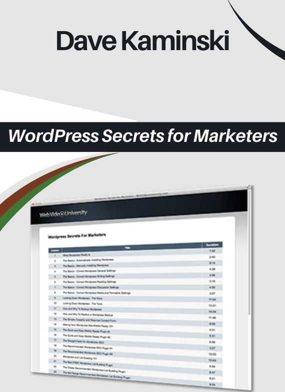 Dave Kaminski – WordPress Secrets for Marketers