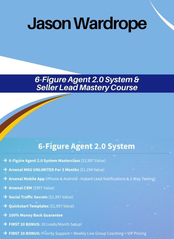 Jason Wardrope – 6-Figure Agent 2.0 System_ & Seller Lead Mastery Course